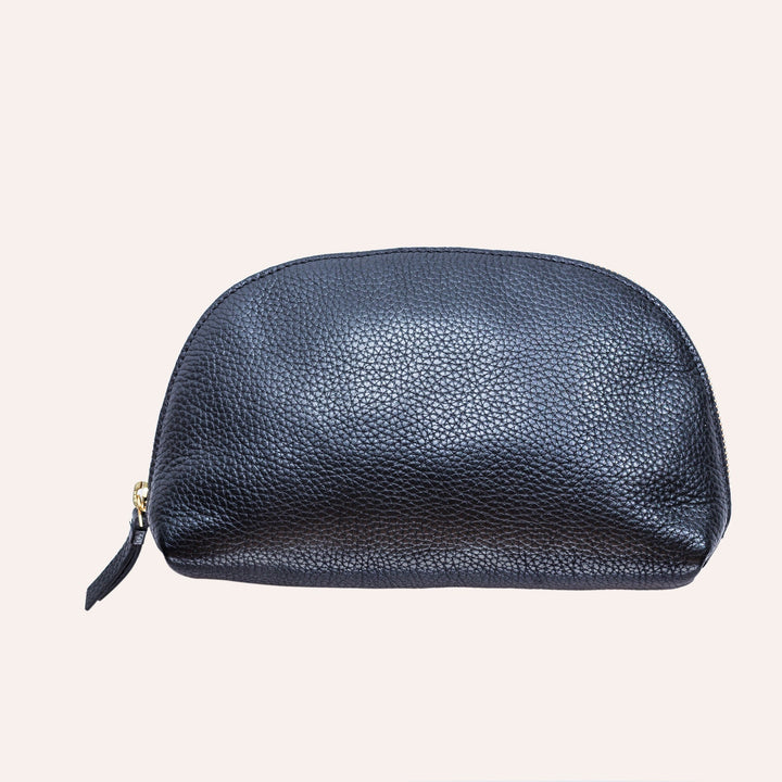 Medium Genuine Pebble Leather Travel Case