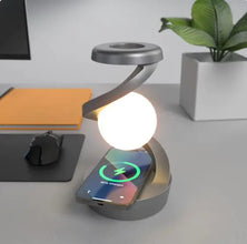 Rotating Moon Desk Lamp with Wireless Phone Charging