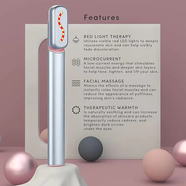 Red Light Therapy Facial Massager Stick FLIXME WORLD