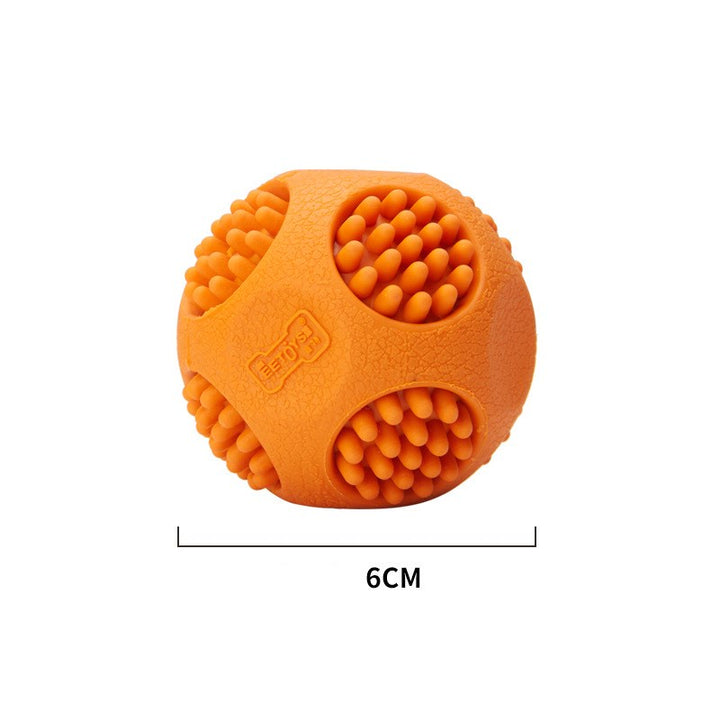 Durable Rubber Chew Ball for Dogs – Whistle Sound, Teeth Cleaning & Interactive Fetch Toy