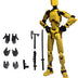 AVLIK Action FiguresT13 Action Figure 3D Printed Multi-Jointed Movable13 Articulated Robot Dummy Action Figures (Yellow)