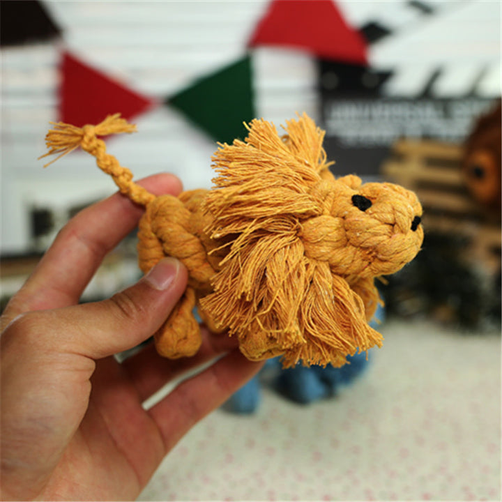 Chew Rope Animal Shape Dog Toy – Durable Cotton & Polyester Interactive Tug & Chew Toy for Dogs