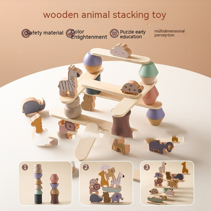 Wooden Animal Stacking Balance Toy