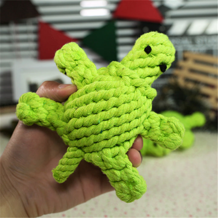 Chew Rope Animal Shape Dog Toy – Durable Cotton & Polyester Interactive Tug & Chew Toy for Dogs