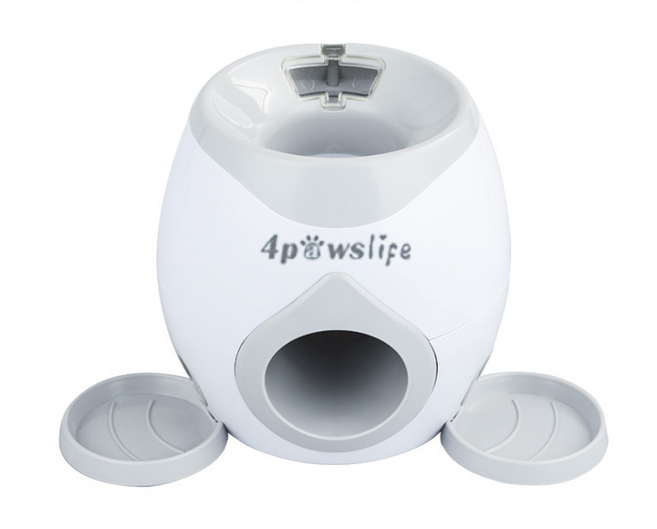 Interactive Dog Tennis Ball Launcher & Treat Dispenser – Automatic Fetch & Puzzle Toy