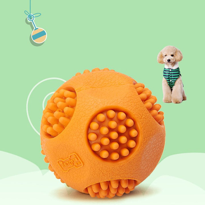 Durable Rubber Chew Ball for Dogs – Whistle Sound, Teeth Cleaning & Interactive Fetch Toy