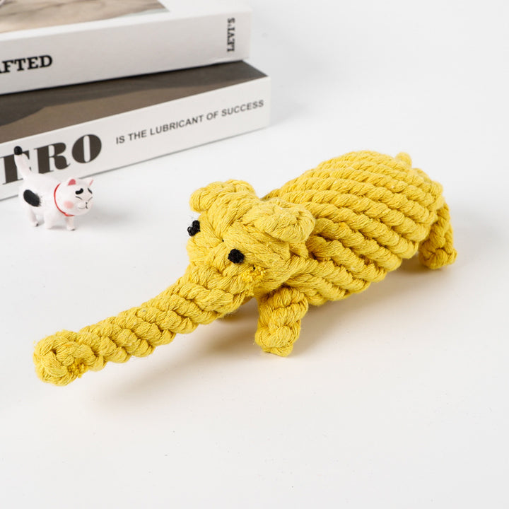 Chew Rope Animal Shape Dog Toy – Durable Cotton & Polyester Interactive Tug & Chew Toy for Dogs