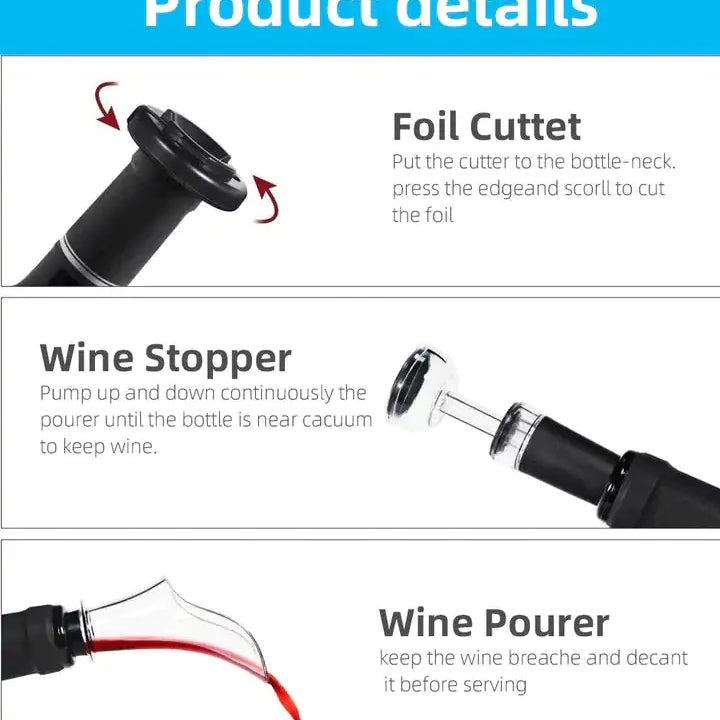 Professional Wine Opener | 3 in 1 Automatic Set FLIXME WORLD